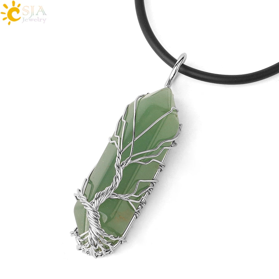 Tree of Life Crystal Necklace