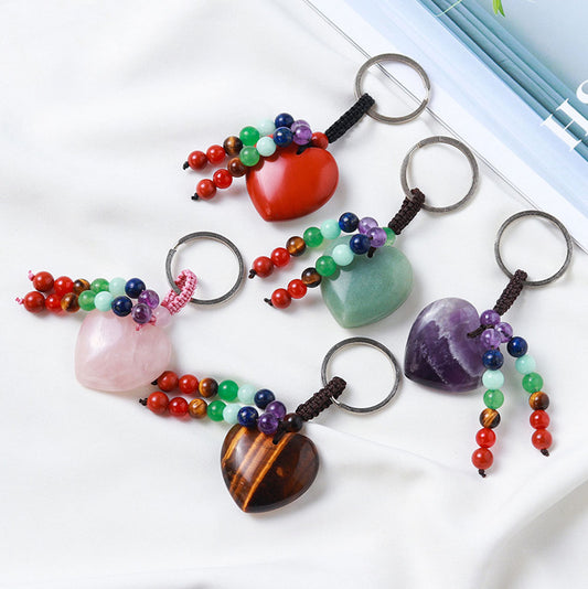 Heart Shape Crystal Keychain