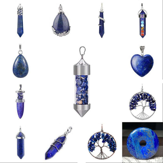 Lapis Lazuli Rhodochrosite Pendants