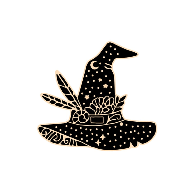 Witches Punk Black Enamel Pins