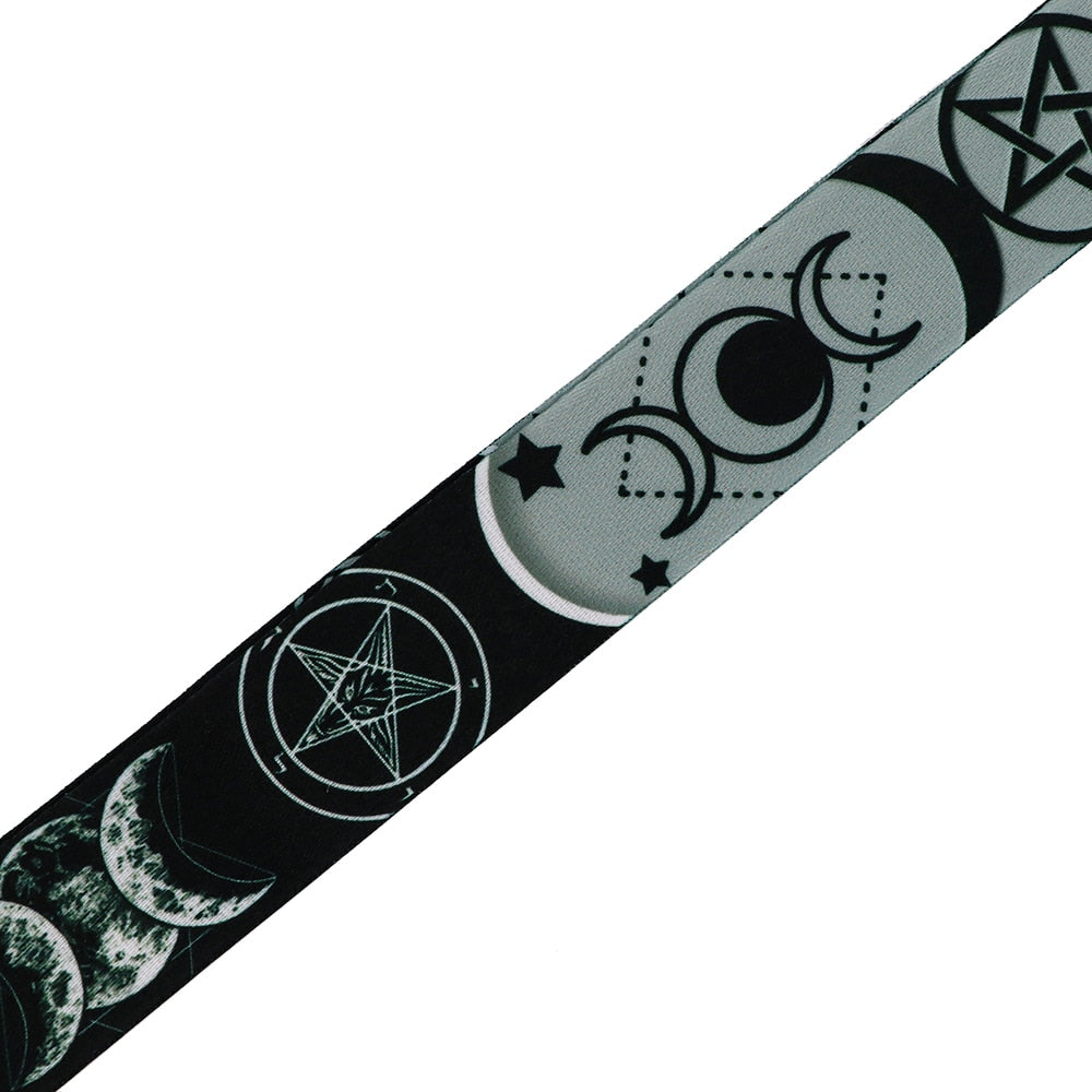 Triple Moon Goddess Wicca Keychain ID Card lanyard