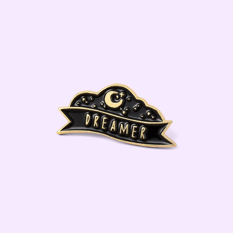 Mysterious Night Enamel Pin Witch Cat Moon Curse Badge Custom Brooches Lapel pin Jeans shirt Bag Magic Witchcraft Jewelry Gift