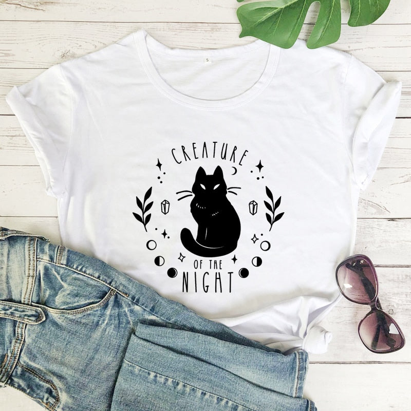 Creature Of The Night Black Cat T-shirt