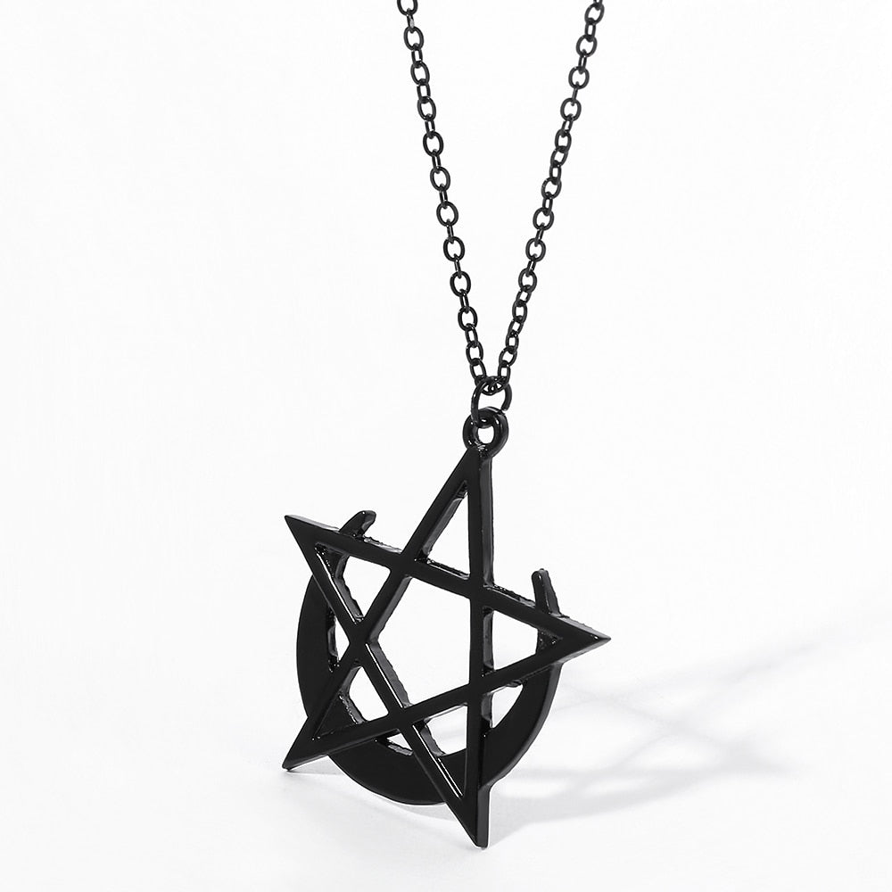 Pentagram Moon Goddess Necklace 6 STYLES