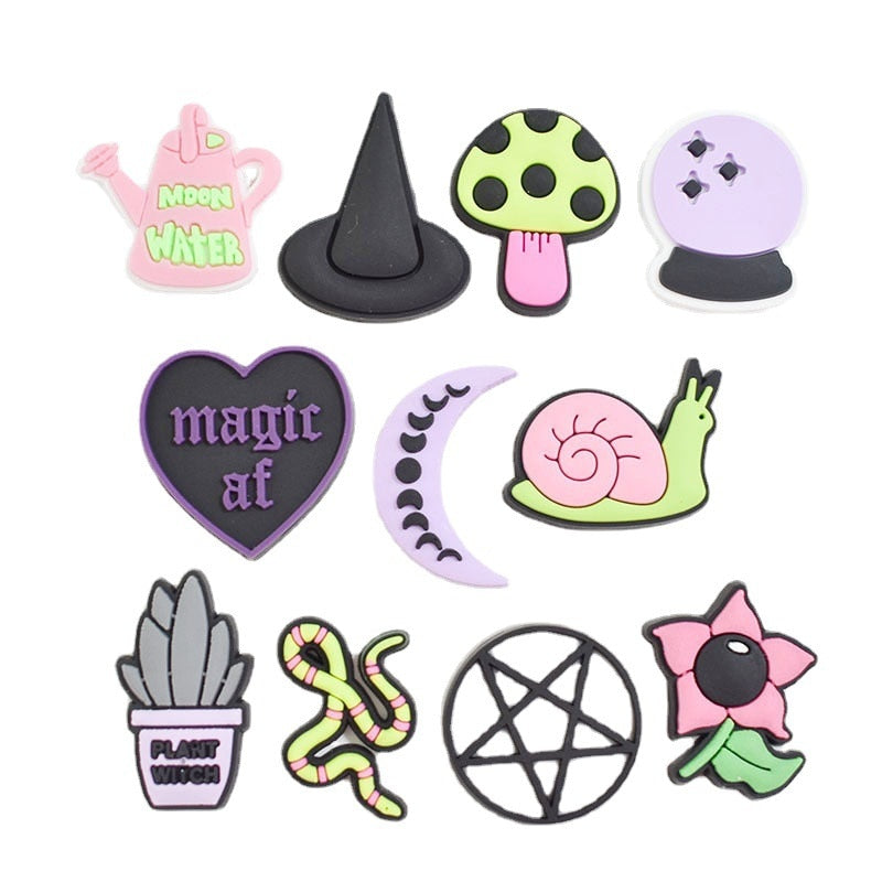 Hot 1pcs Witch series Croc Charms