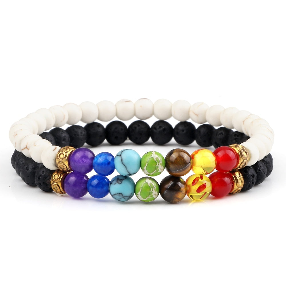 2Pcs set 7 Chakra Bracelet