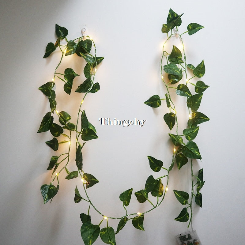 Ivy leaf garland fairy lights