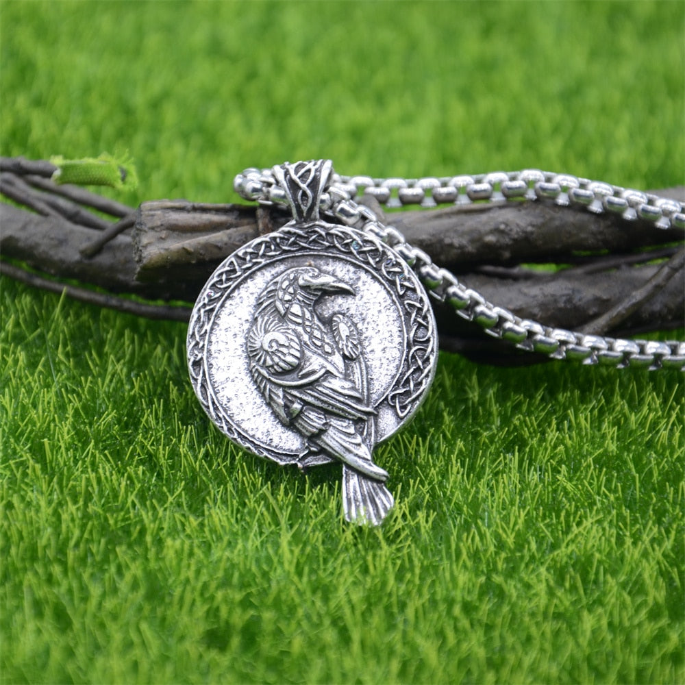 Odin Raven Talisman Amulet Viking Necklace