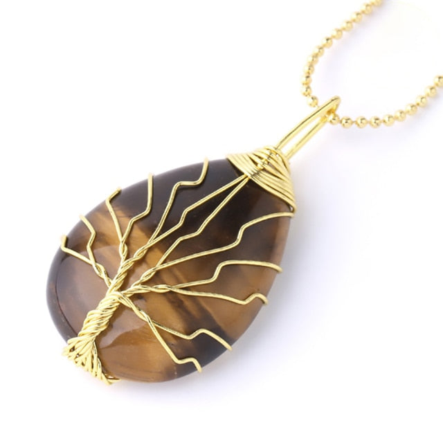 Tree of Life Crystals Necklace