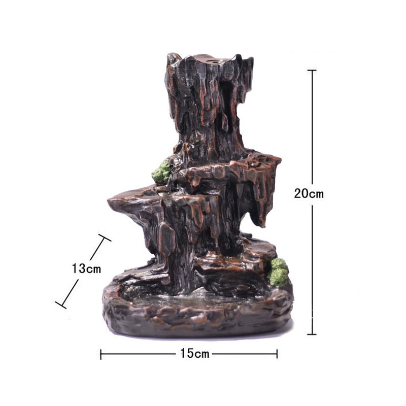 Mountains River Waterfall Incense Burner