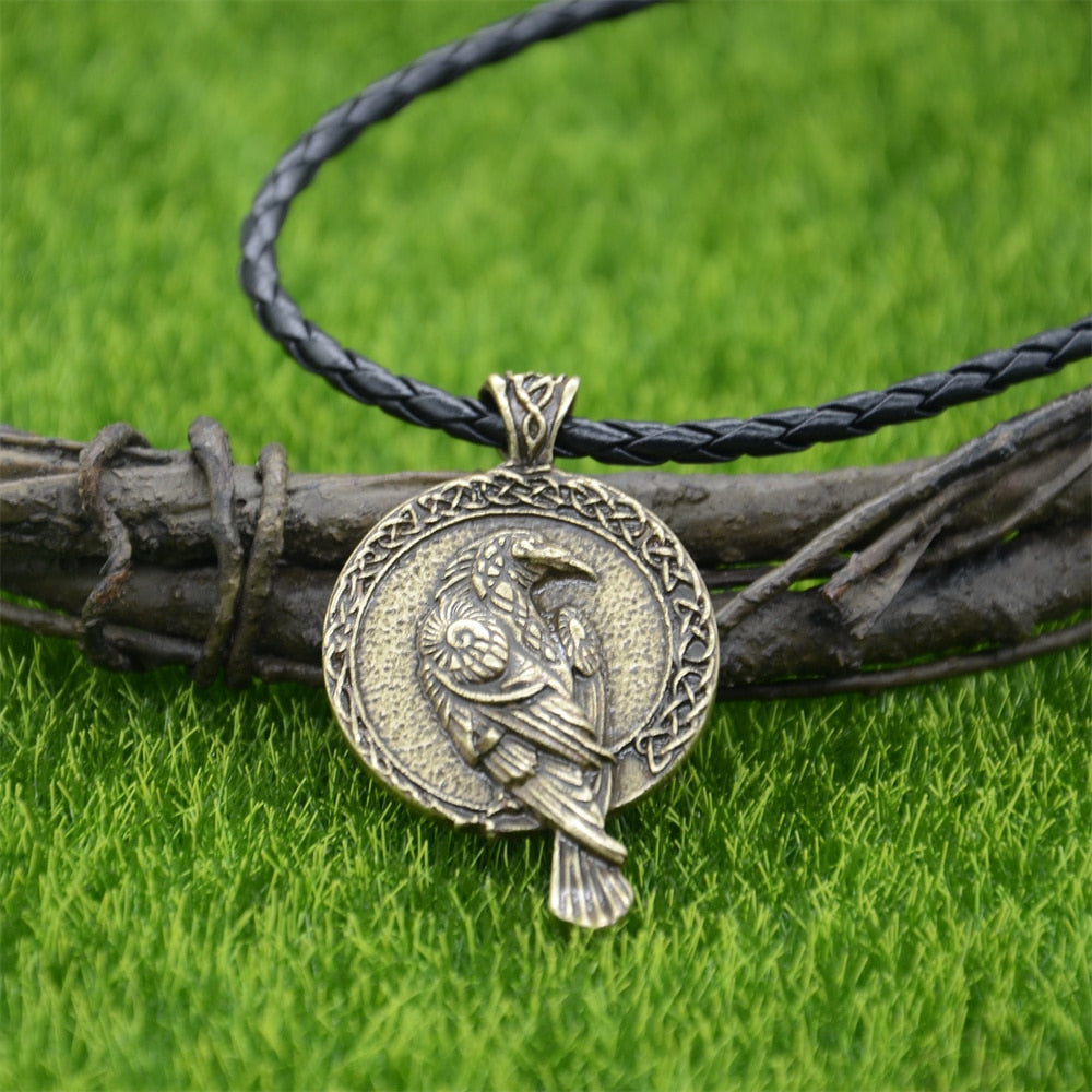 Odin Raven Talisman Amulet Viking Necklace