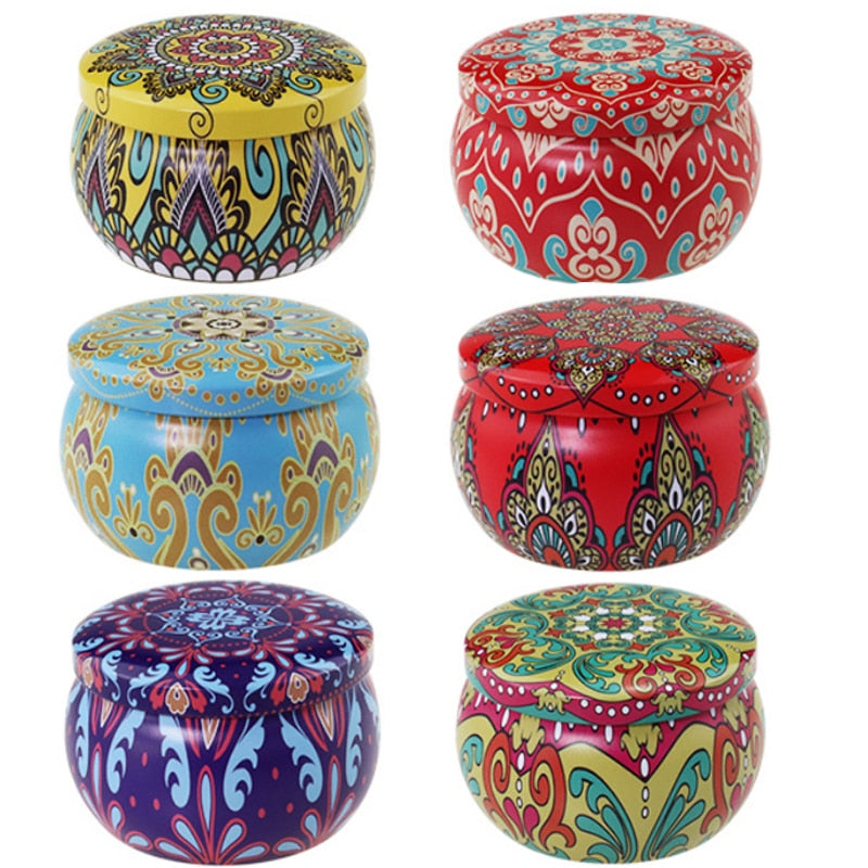 6 Pcs Candle / Herb Tins