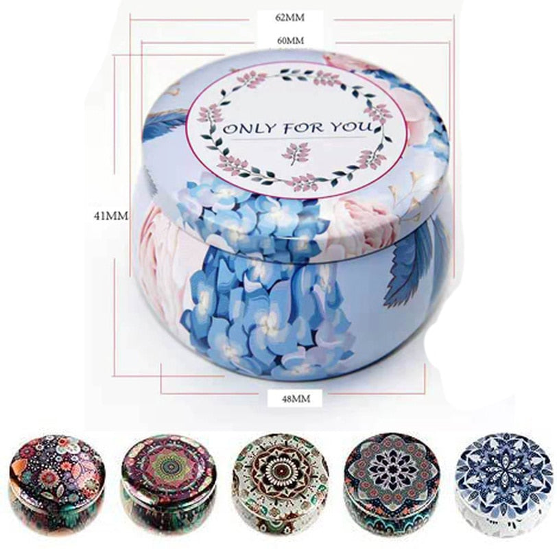 6 Pcs Candle / Herb Tins