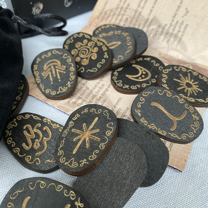 Witchcraft Wood Runes & Tarot Cards