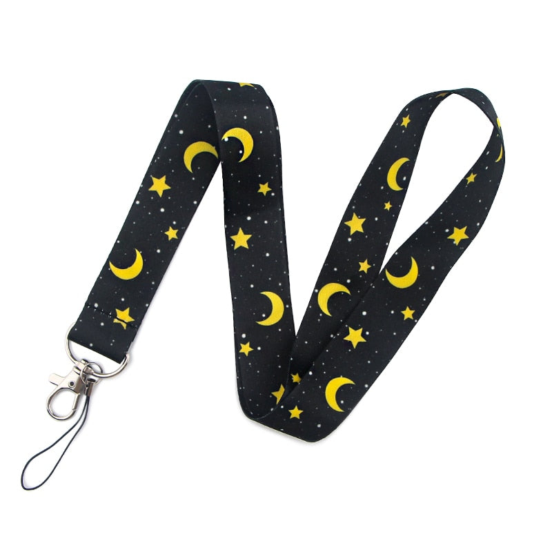 Triple Moon Goddess Wicca Keychain ID Card lanyard