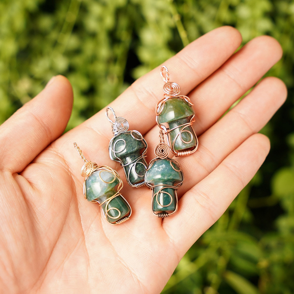 Mushroom Crystal Necklace