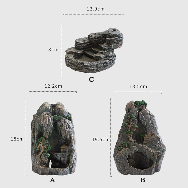 Mountains River Waterfall Incense Burner