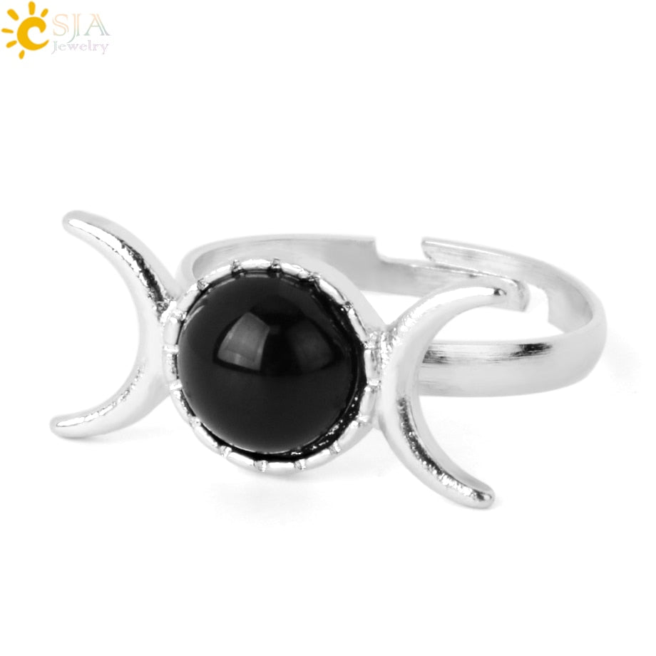 Triple Goddess Witch Ring