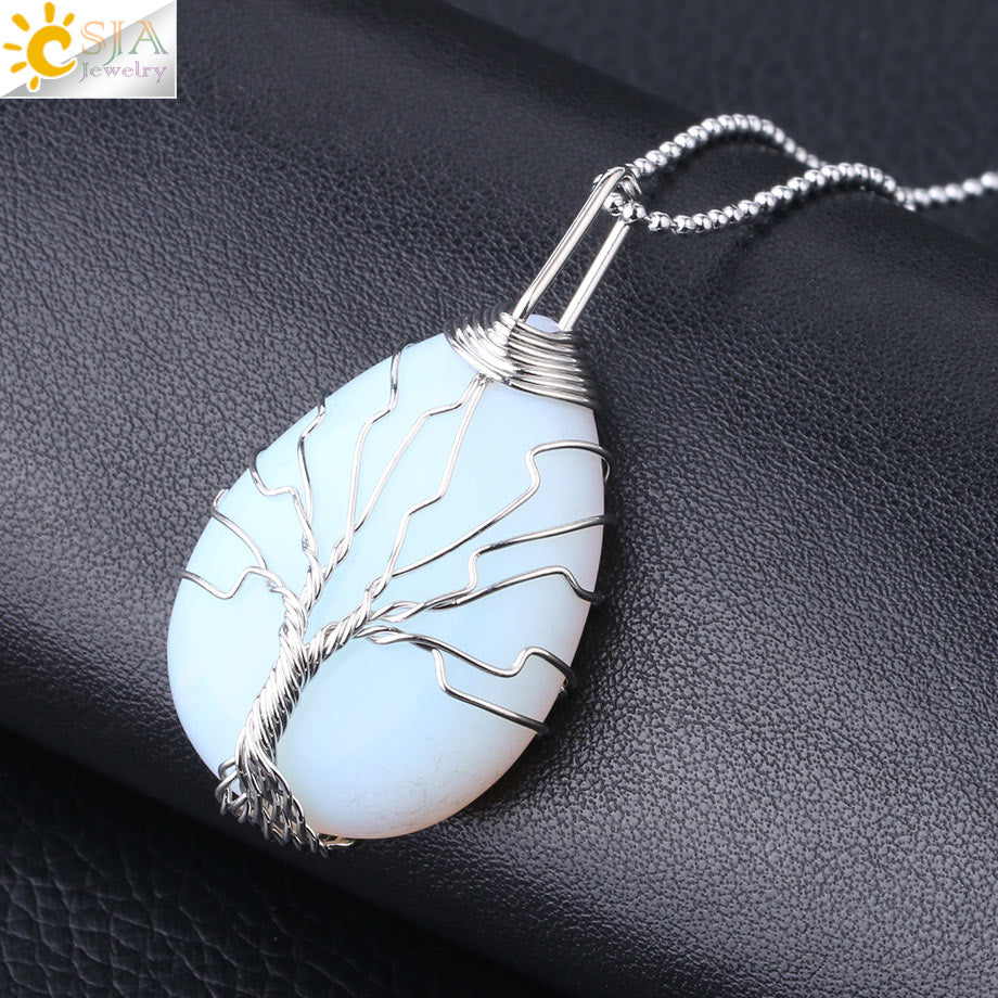 Tree of Life Crystals Necklace