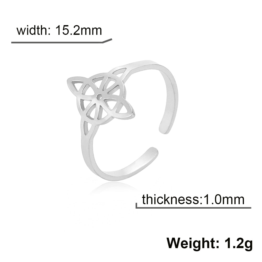 Witch Knots Stainless Steel Ring