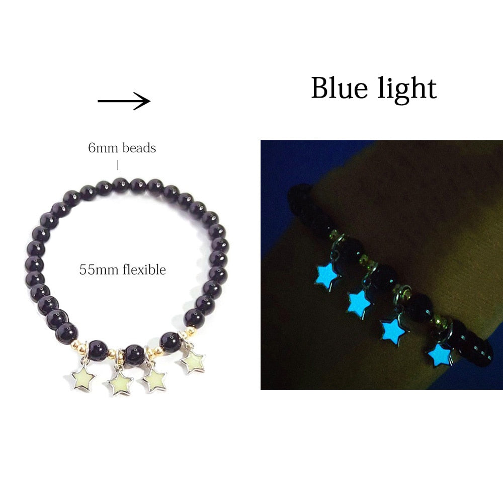 Stone Luminous Lotus Charm Bracelet