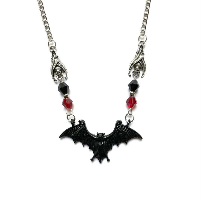 Crystal Bead Chain Gothic Necklace