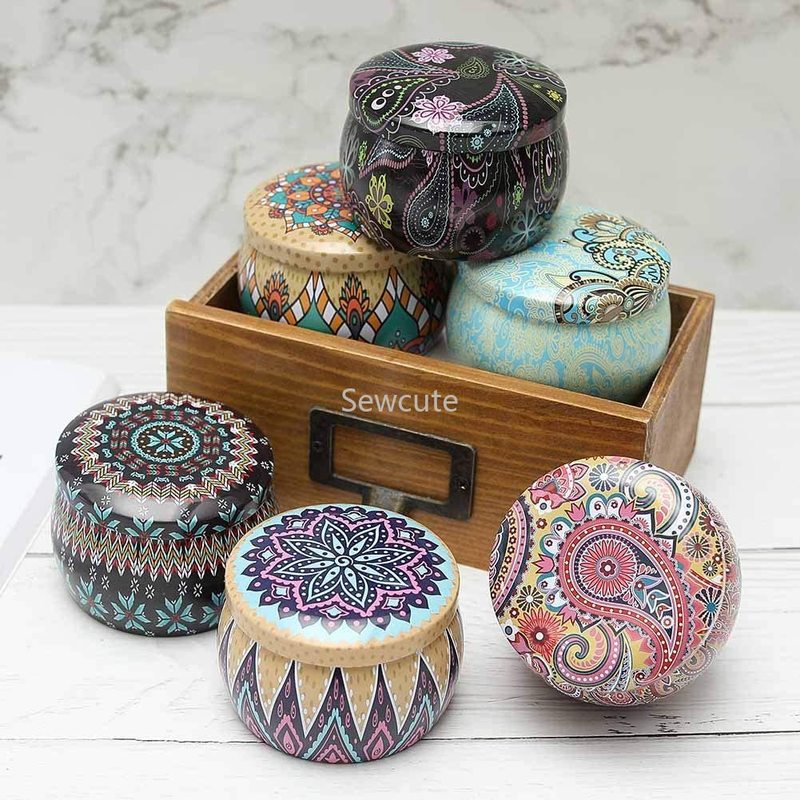 6 Pcs Candle / Herb Tins