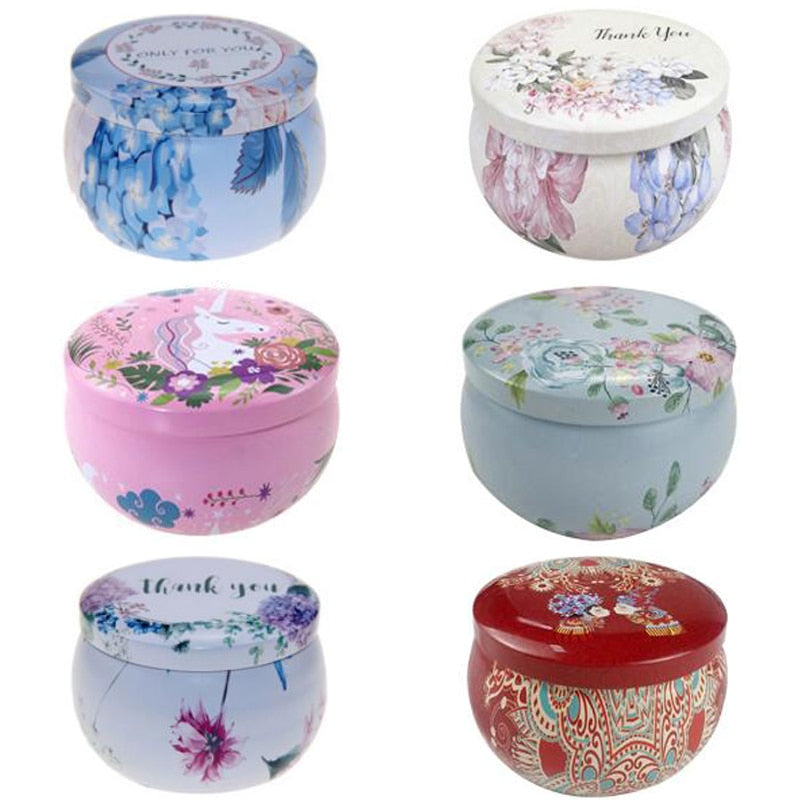 6 Pcs Candle / Herb Tins