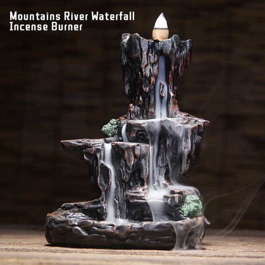 Mountains River Waterfall Incense Burner