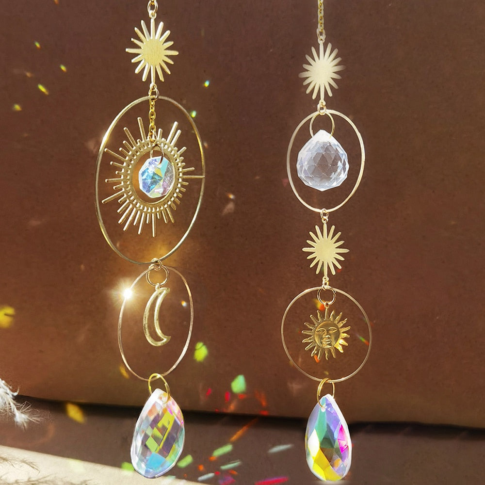 Suncatcher Crystal Sun and Moon Crystals