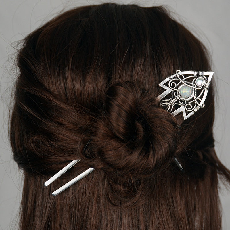 Witch Sword Crescent Moon Goddess Hair Stick