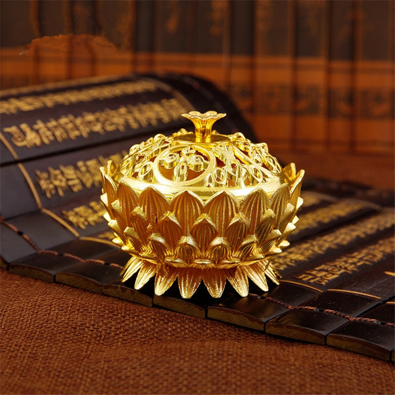 Retro Lotus Dragon Incense Holder