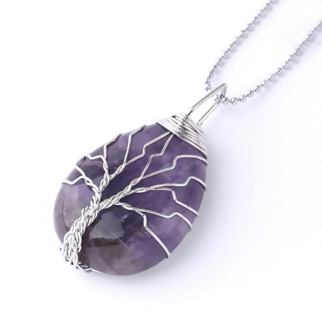 Tree of Life Crystals Necklace