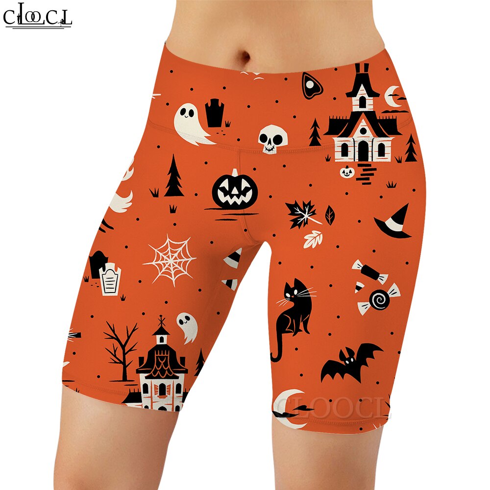 Cartoon Legging Halloween Witch Printed