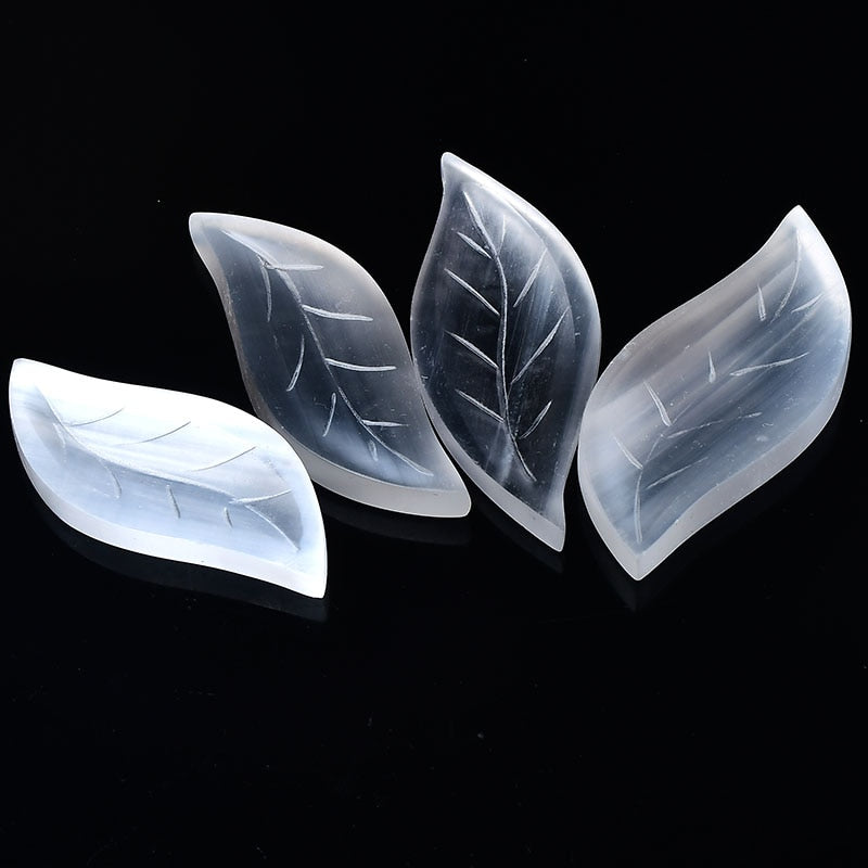 Selenite Bowl Leaf