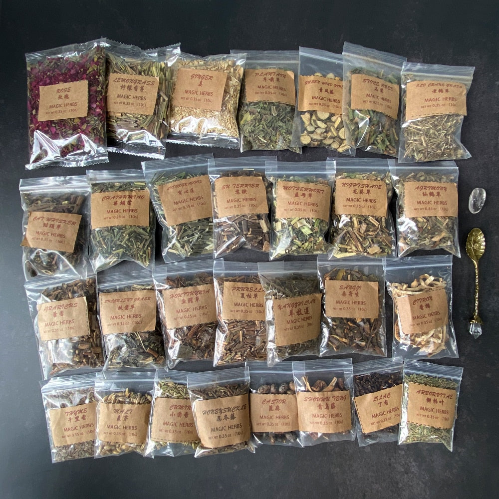 Dried Herb Kit with Crystal Spoon