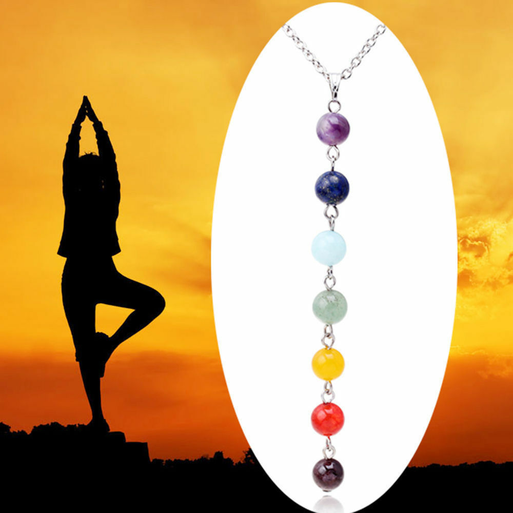 7 Chakra Gem Stone Beads Necklace