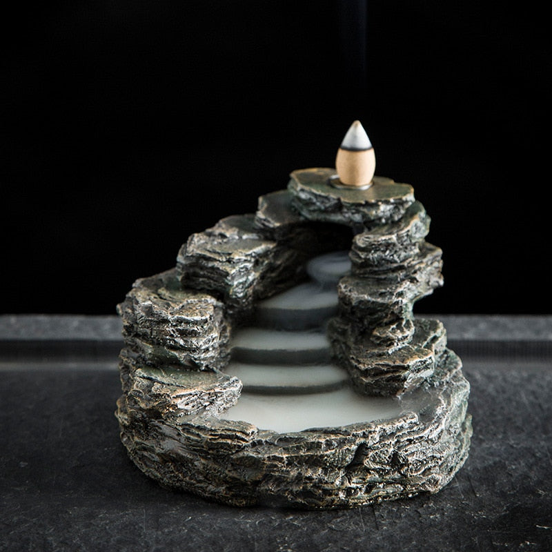 Mountains River Waterfall Incense Burner