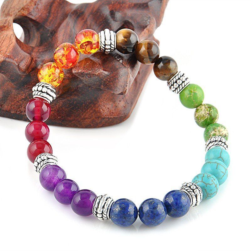 7 Chakra Gem Stone Beads Necklace