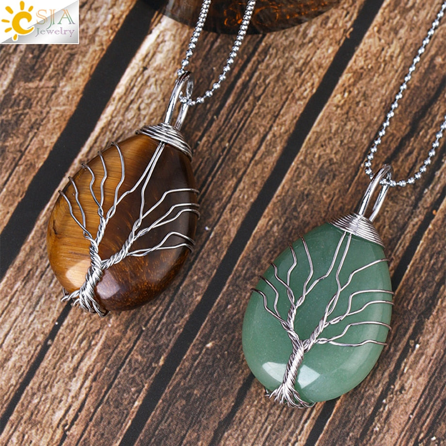 Tree of Life Crystals Necklace