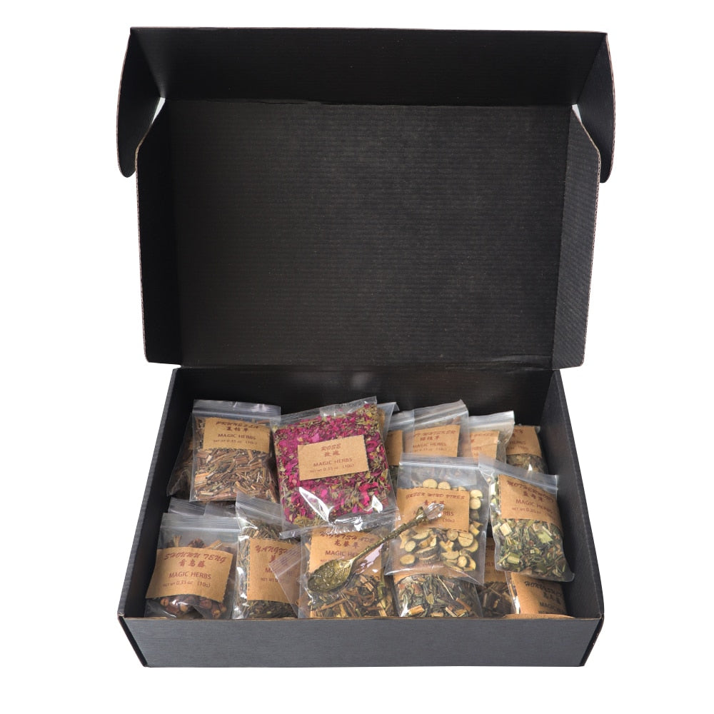 Dried Herb Kit with Crystal Spoon