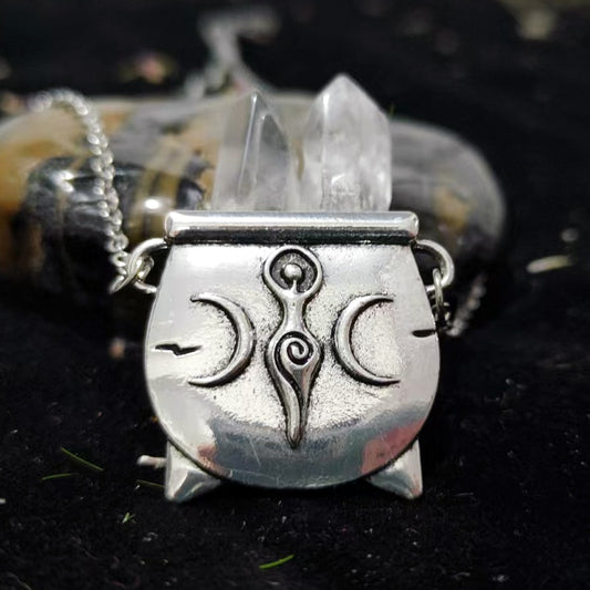 Cauldron With Crystal Necklace