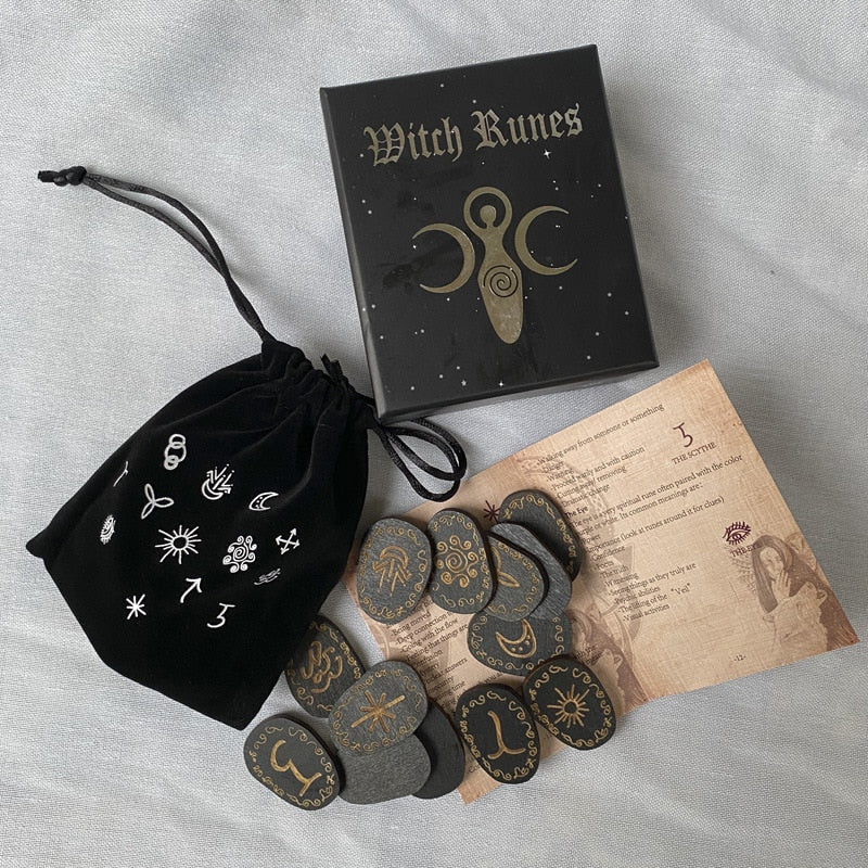 Witchcraft Wood Runes & Tarot Cards