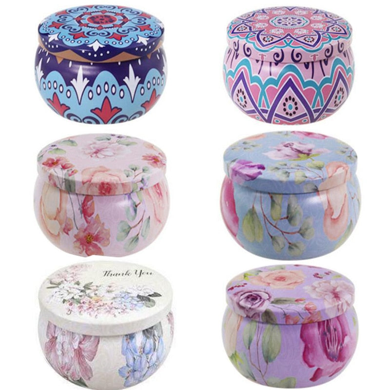 6 Pcs Candle / Herb Tins