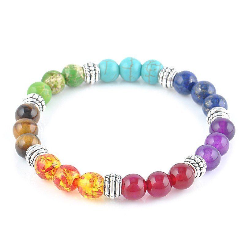 7 Chakra Gem Stone Beads Necklace