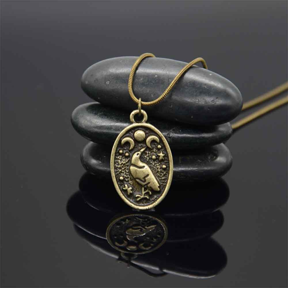 Odin Raven Talisman Amulet Viking Necklace