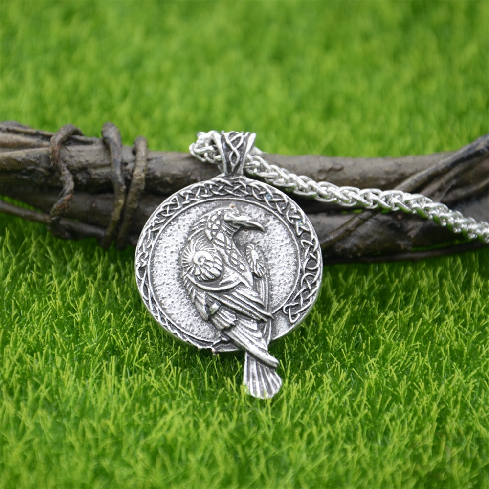 Odin Raven Talisman Amulet Viking Necklace