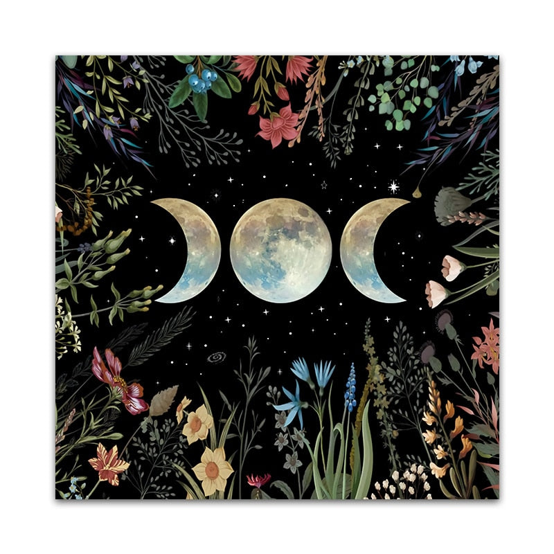 Celestial Flower Tarot tablecloth