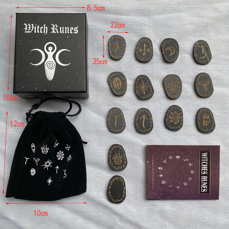 Witchcraft Wood Runes & Tarot Cards