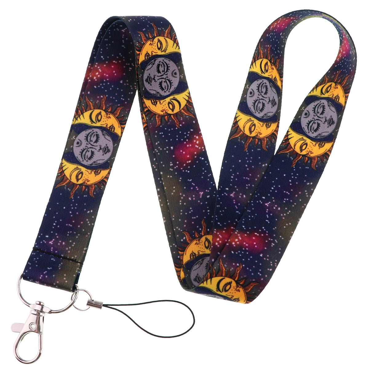 Triple Moon Goddess Wicca Keychain ID Card lanyard